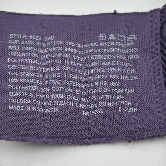 NWT Playtex 4-Way TruSupport Bra – Purple, Size 36D - Picture 5 of 9